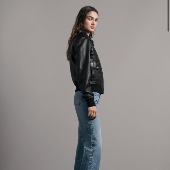 NWT $1200 Rag & Bone ICONS ‘Andrea’ black Leather Jacket - Picture 4 of 15